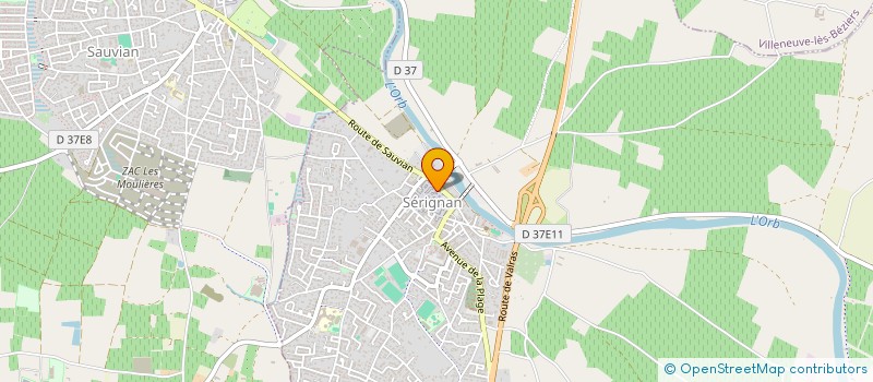 localisation de l'entreprise MONSIEUR GUILLAUME MAS  SERIGNAN