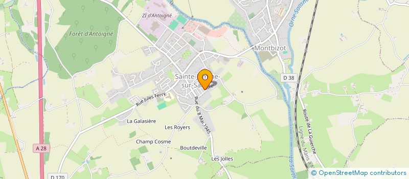 localisation de l'entreprise MONSIEUR GUILLAUME MAUGER  SAINTE-JAMME-SUR-SARTHE