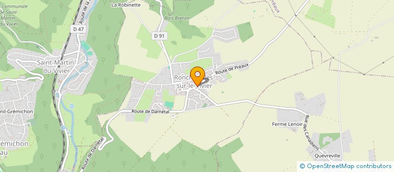 localisation de l'entreprise MONSIEUR GUILLAUME MERCHIER  RONCHEROLLES-SUR-LE-VIVIER