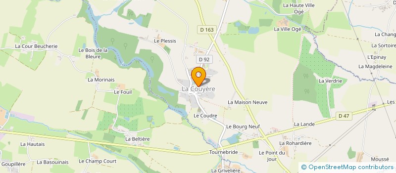 localisation de l'entreprise MONSIEUR GUILLAUME METIVIER  LA COUYERE