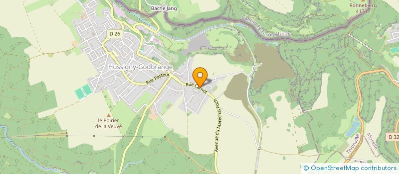 localisation de l'entreprise MONSIEUR GUILLAUME MOCQUARD  HUSSIGNY-GODBRANGE