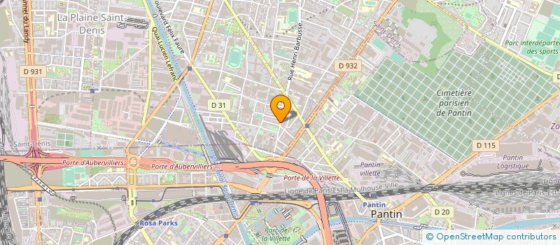 localisation de l'entreprise MONSIEUR GUILLAUME MOUANGA à AUBERVILLIERS