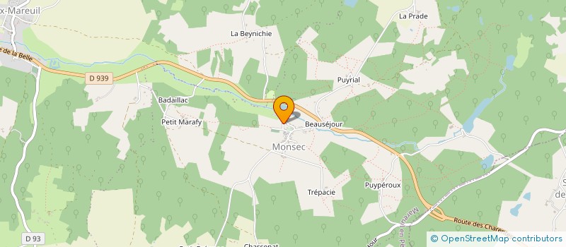 localisation de l'entreprise MONSIEUR GUILLAUME MOUSSEAU  MAREUIL EN PERIGORD