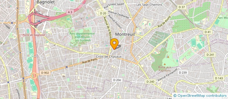 localisation de l'entreprise MONSIEUR GUILLAUME OLLIVIER BERNO à MONTREUIL