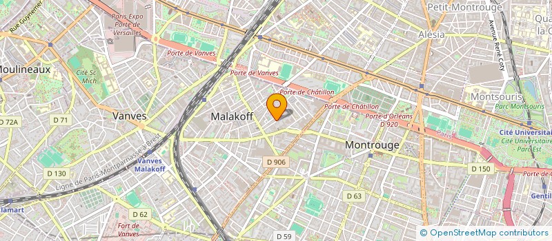 localisation de l'entreprise MONSIEUR GUILLAUME PETEUL  MALAKOFF