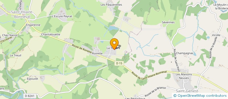 localisation de l'entreprise MONSIEUR GUILLAUME PEYRONNET  SAINT-HILAIRE-BONNEVAL