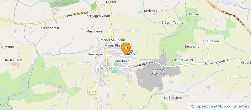 localisation de l'entreprise MONSIEUR GUILLAUME POREE à GOURLIZON