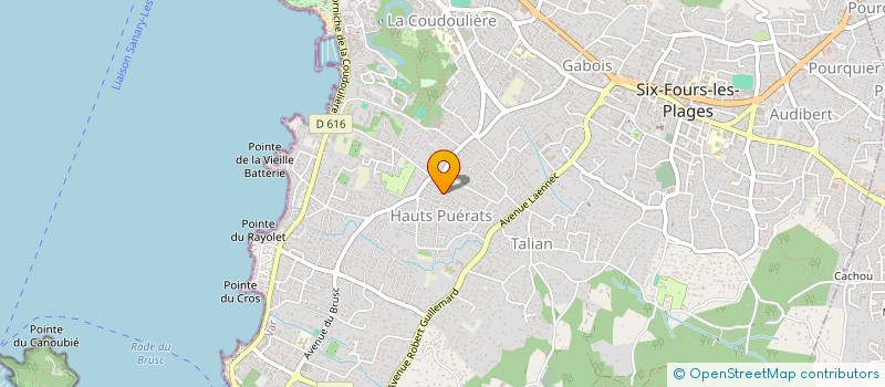 localisation de l'entreprise MONSIEUR GUILLAUME QUEUDET à SIX-FOURS-LES-PLAGES