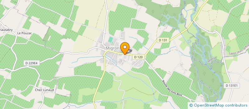 localisation de l'entreprise MONSIEUR GUILLAUME RAYNAUD  MIGRON