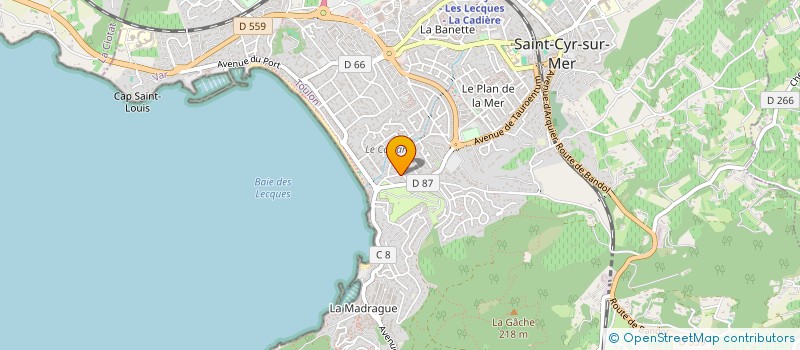 localisation de l'entreprise MONSIEUR GUILLAUME RECOURS à SAINT-CYR-SUR-MER