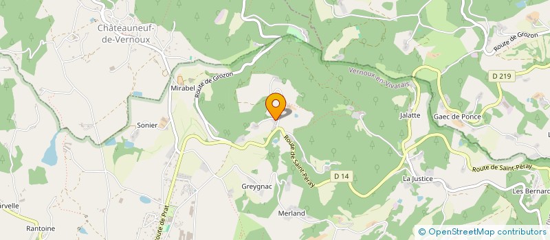 localisation de l'entreprise MONSIEUR GUILLAUME RENE  VERNOUX-EN-VIVARAIS