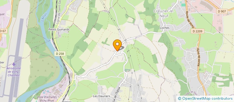 localisation de l'entreprise MONSIEUR GUILLAUME RIVIERE  CREUZIER-LE-VIEUX