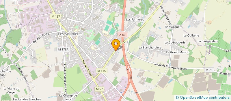 localisation de l'entreprise MONSIEUR GUILLAUME ROGER  LES SORINIERES