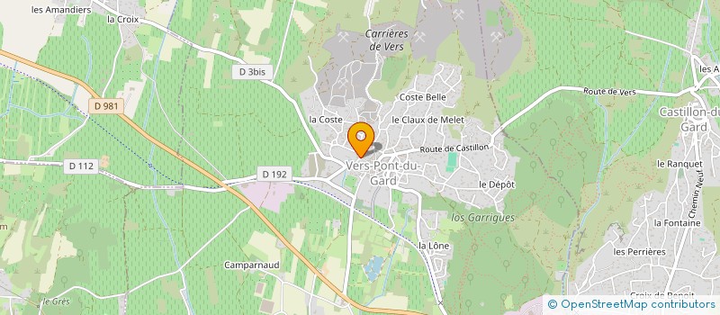 localisation de l'entreprise MONSIEUR GUILLAUME SANCY  VERS-PONT-DU-GARD