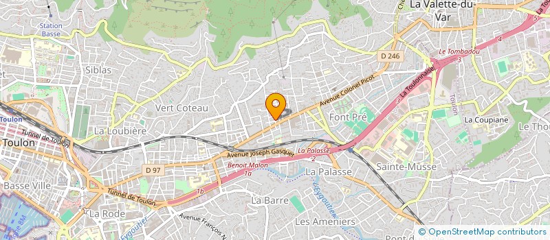 localisation de l'entreprise MONSIEUR GUILLAUME SARTELET  TOULON