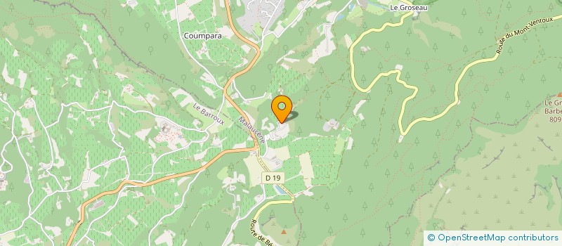 localisation de l'entreprise MONSIEUR GUILLAUME TABARDON  MALAUCENE