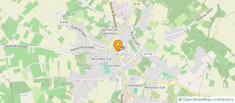 localisation de l'entreprise MONSIEUR GUILLAUME TIRABY  FRONTON