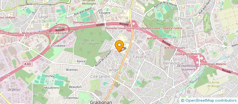 localisation de l'entreprise MONSIEUR GUILLAUME TONON à GRADIGNAN