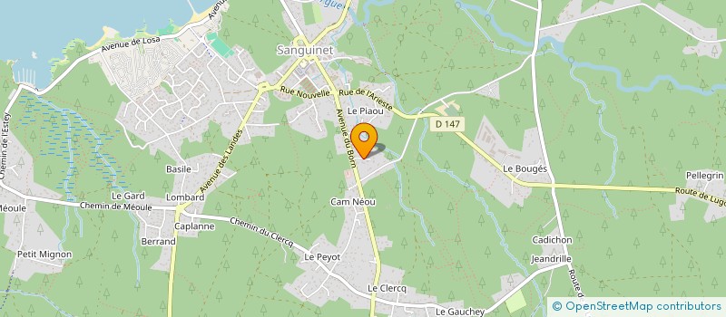 localisation de l'entreprise MONSIEUR GUILLAUME TORLAI  SANGUINET