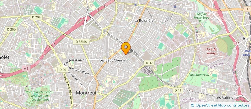 localisation de l'entreprise MONSIEUR GUILLAUME TOURSCHER  MONTREUIL