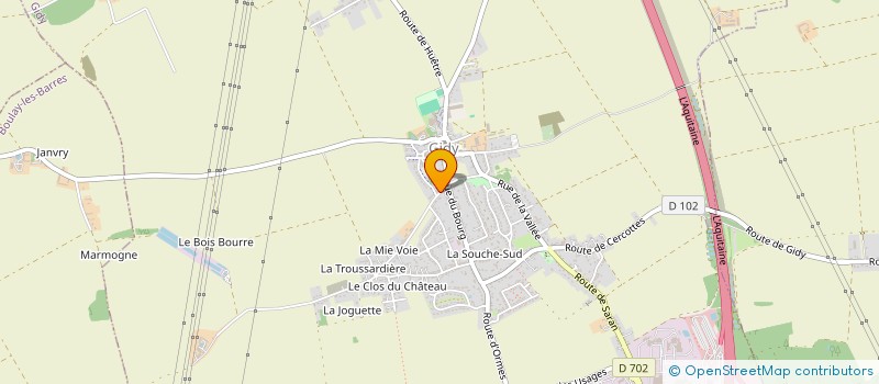 localisation de l'entreprise MONSIEUR GUILLAUME TOUTIN à GIDY