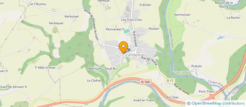 localisation de l'entreprise MONSIEUR GUILLAUME TRIBAUT  LANDELEAU