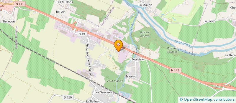 localisation de l'entreprise MONSIEUR GUILLAUME TRIJAUD à GENSAC-LA-PALLUE