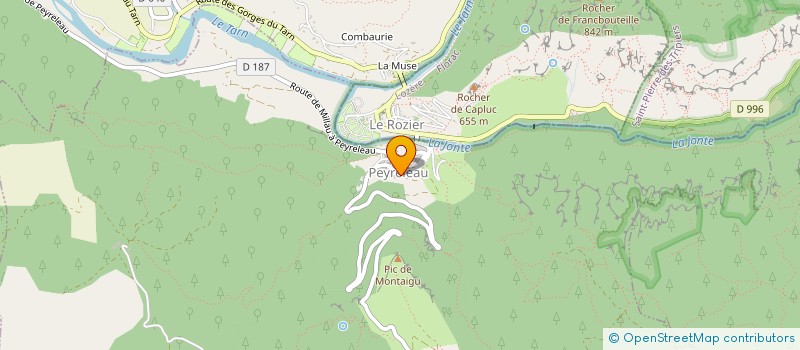 localisation de l'entreprise MONSIEUR GUILLAUME VACHER  PEYRELEAU