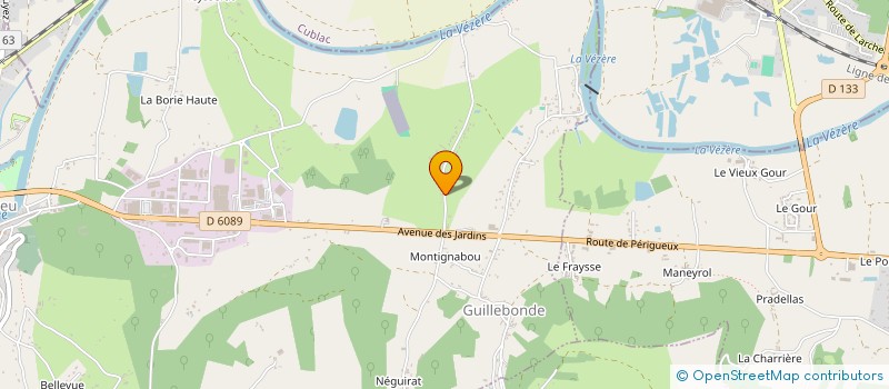 localisation de l'entreprise MONSIEUR GUILLAUME VALERY  TERRASSON-LAVILLEDIEU