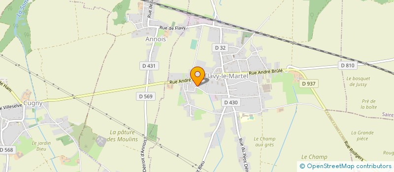 localisation de l'entreprise MONSIEUR GUILLAUME VANDENBERGHE à FLAVY-LE-MARTEL