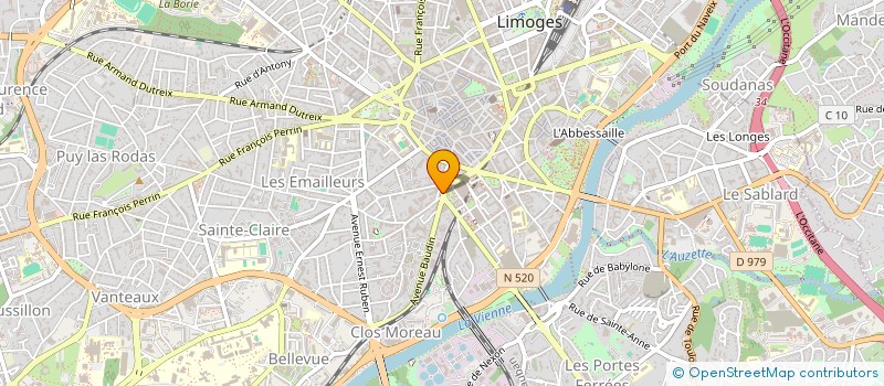 localisation de l'entreprise MONSIEUR GUILLAUME VIRONDEAU  LIMOGES