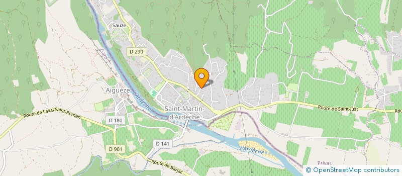 localisation de l'entreprise MONSIEUR GUILLAUME VITTEAUT  SAINT-MARTIN-D'ARDECHE