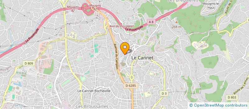 localisation de l'entreprise MONSIEUR GUILLAUME WEBER à LE CANNET
