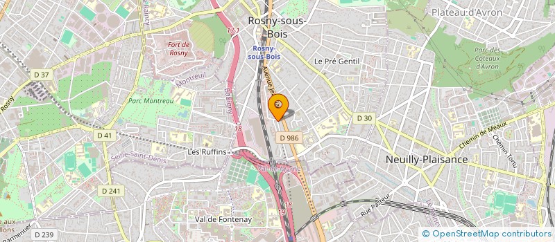localisation de l'entreprise MONSIEUR GUIV BOUBERAZME à ROSNY-SOUS-BOIS