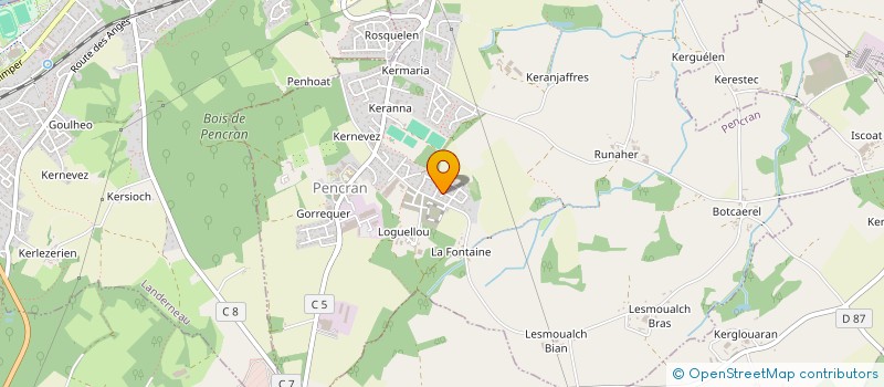 localisation de l'entreprise MONSIEUR GURVAN ABGRALL  PENCRAN