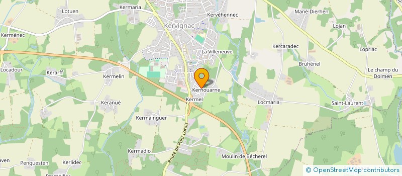 localisation de l'entreprise MONSIEUR GURVAN JAOUEN  KERVIGNAC