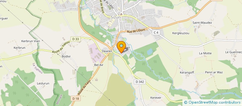 localisation de l'entreprise MONSIEUR GURVAN SEVENOU  SIZUN