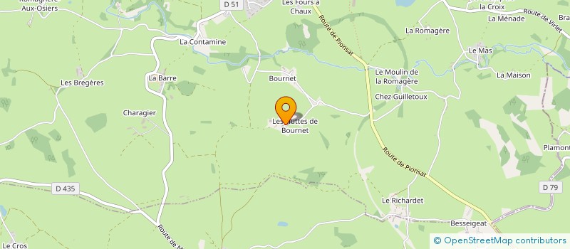 localisation de l'entreprise MONSIEUR GUSTAVE BLANCHET  MARCILLAT-EN-COMBRAILLE