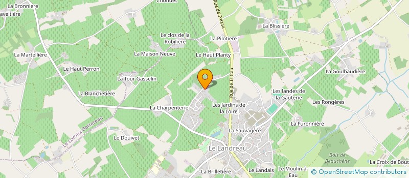localisation de l'entreprise MONSIEUR GUSTAVE HUTEAU à LE LANDREAU