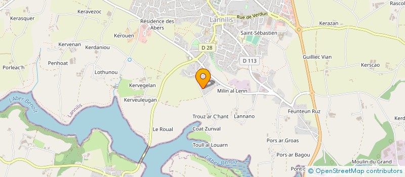 localisation de l'entreprise MONSIEUR GUY ABALAIN à LANNILIS