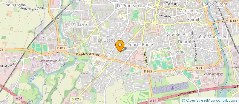 localisation de l'entreprise MONSIEUR GUY ARSICAUD à TARBES