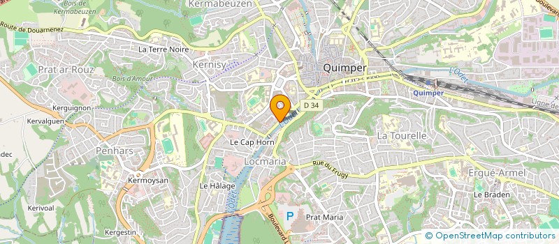 localisation de l'entreprise MONSIEUR GUY AUFFRET à QUIMPER