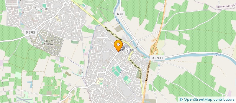 localisation de l'entreprise MONSIEUR GUY BARBEL à SERIGNAN