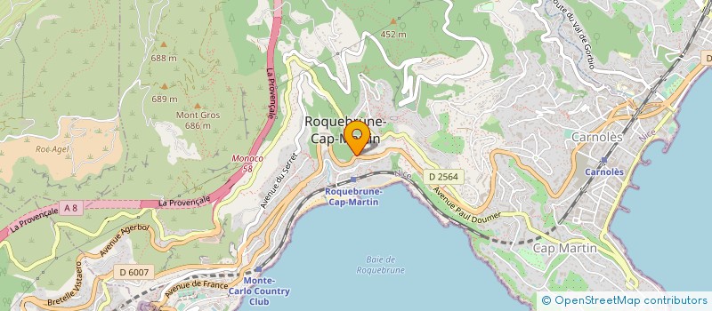 localisation de l'entreprise MONSIEUR GUY BECASSE à ROQUEBRUNE-CAP-MARTIN