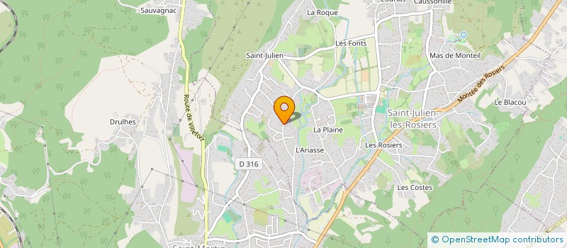 localisation de l'entreprise MONSIEUR GUY BELLAMY  SAINT-JULIEN-LES-ROSIERS