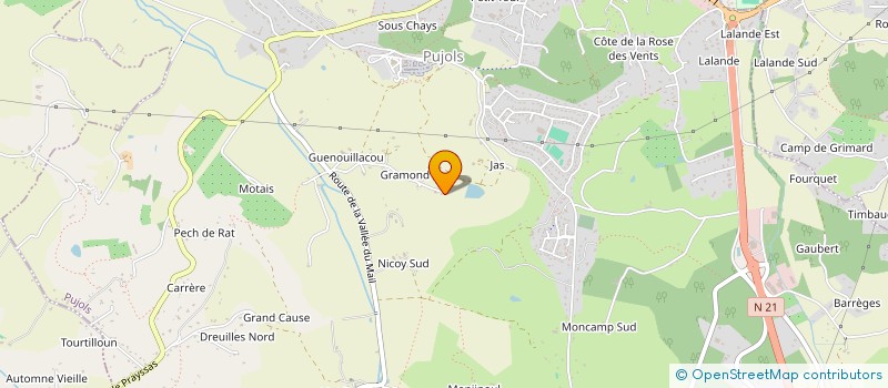 localisation de l'entreprise MONSIEUR GUY BERGE  PUJOLS