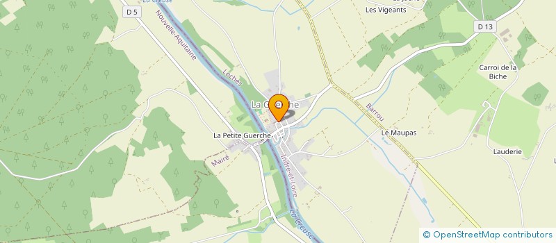 localisation de l'entreprise MONSIEUR GUY BERTHELOT  LE PETIT-PRESSIGNY