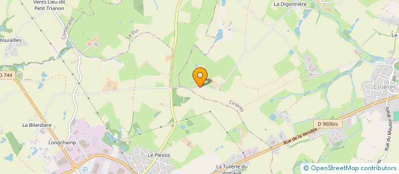 localisation de l'entreprise MONSIEUR GUY BODET  CIRIERES