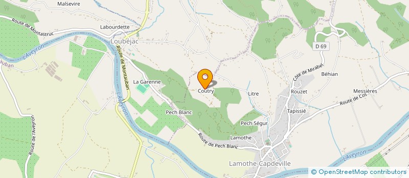 localisation de l'entreprise MONSIEUR GUY BONHOMME  LAMOTHE-CAPDEVILLE