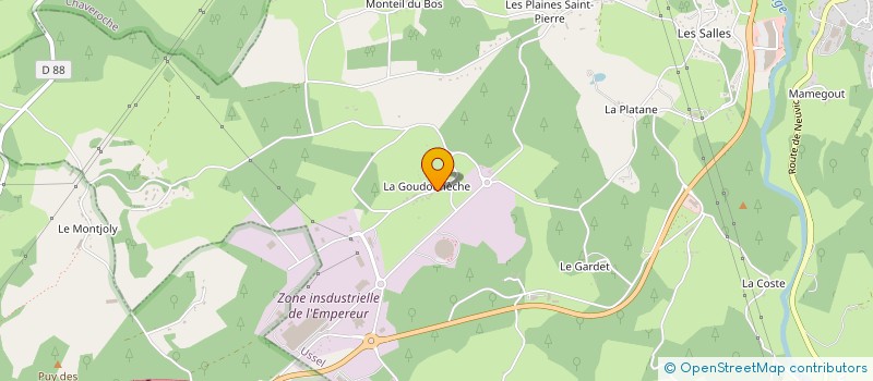localisation de l'entreprise MONSIEUR GUY BONNETIER à USSEL